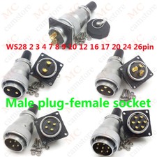 WEIPU WS28 Aviation Bulkhead 2-35 Pin Plug Socket Cable Connector Male - Female