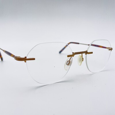 SPECSAVERS Brille DARK MATT GOLD RANDLOS Brillengestell MOD:LITE 513 32739398