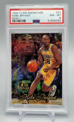 1996 Kobe Bryant #31 Flair Showcase Row 1 Grace RC PSA 8 NM-MT