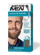 Just For Men Easy Brush In Mustache & Beard Color Light Brown M-25 M25 M 25