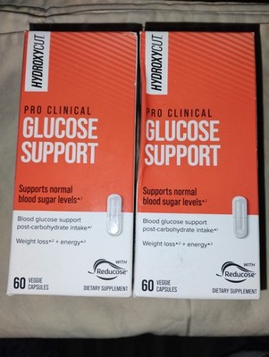 Set of 2 - Hydroxycut Pro Clinical Glucose Support  60 Capsules per box Exp 8/27