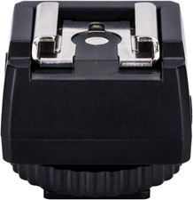 JJC Standard Hot Shoe Adapter with Extra PC Sync Connection Port  3.5Mm Mini