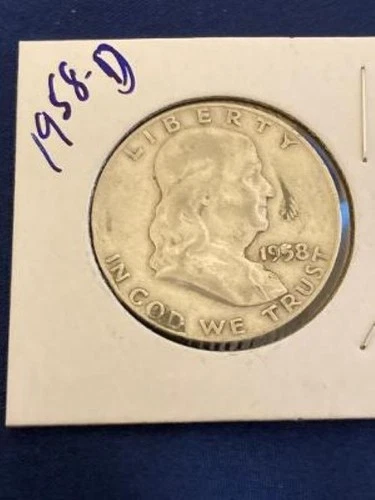 1958-D franklin Half Dollar. Good Condition