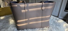 Tory Burch Perry Leather Tote Bag Triple Compartment