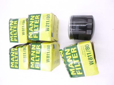 5 Pack MANN-FILTER W 811/80 Spin-On Oil Filter For 1995-2002 Hyundai Accent