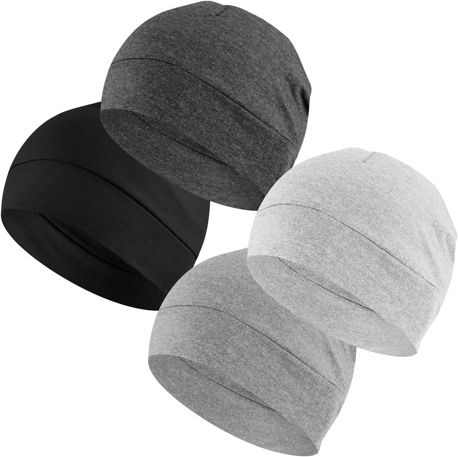 Cotton Skull Caps 2-Pack, Lightweight Beanie Sleep Hats, Helmet Liner
Opens in a new window or tab