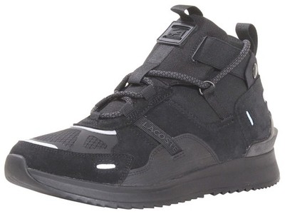 Lacoste Men's Run-Breaker-0320-1-SMA Sneakers High Top Black/Black Sz. 9.5