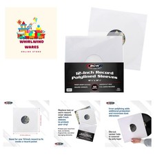50-Pack 12-Inch Vinyl Record Sleeves - Acid-Free  Scratch-Resistant Protection