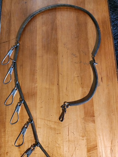 C&G Corda da Pesca 70” Catena Ottone Rivestita in Gomma 10 Clip con Girevole a Canna - Foto 3 di 20