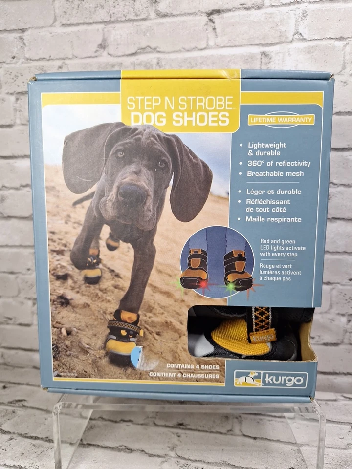 Zapatos para perros Kurgo Step and Strobe XL iluminados zapatos súper limpios para perros grandes Foto 2 de 4