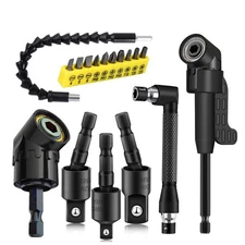 17Pcs Flexible Drill Bit Extension, Include 3Pcs Rotatable Socket Adapter 2Pc...