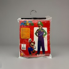 Super Mario Bros Luigi Childs Rubies Costume Size Large Jumpsuit  Hat