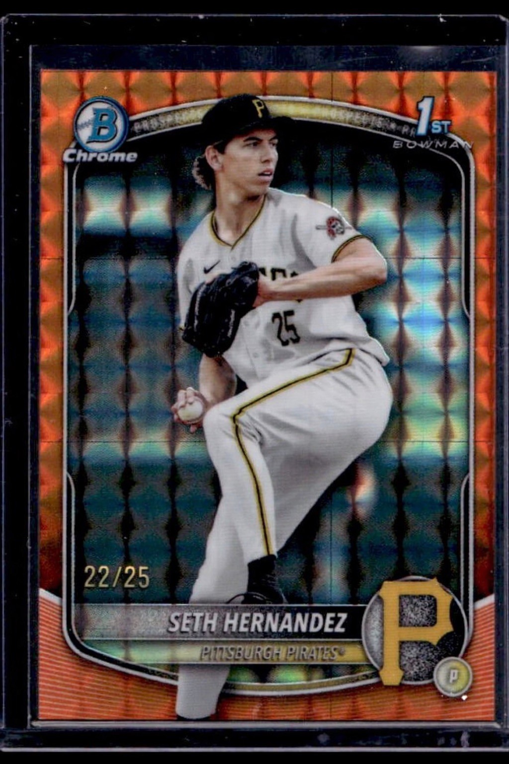 2025 Bowman Draft Chrome Seth Hernandez #BDC-25 Orange Geometric Refractor 22/25
