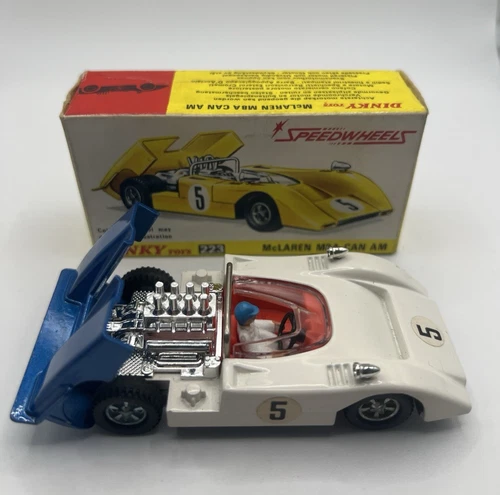Vintage Dinky Toys 223 McLaren M&A Can AM White Blue Sppedwheels In Original Box