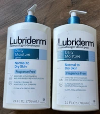 Lubriderm Daily Moisture Lotion Fragrance-Free 24 Ounce/2 bottles