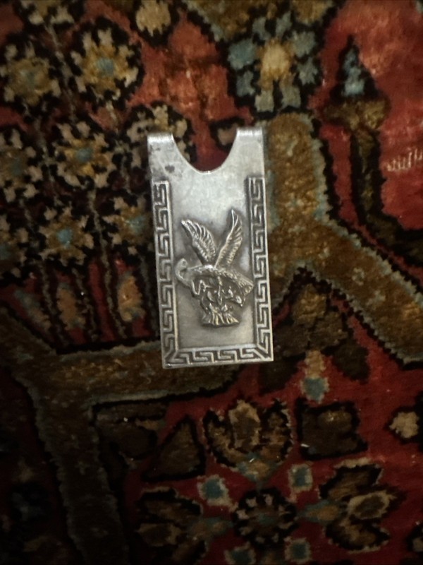 Mexican Sterling Silver Money Clip With Unique Eagle Designs