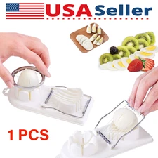 2 in 1 Stainless Steel Boiled Egg Slicer Tomato Mushroom Chopper Kitchen Cutter
