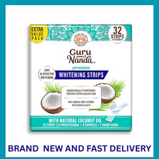 GuruNanda Teeth Whitening Strips Kit 16-Day Treatment Non-Slip Dry Strips