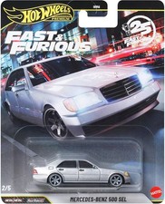 FAST FURIOUS 25 Anni Modello Auto MERCEDES 500 SEL Hot Wheels JHW67 1:64 8cm