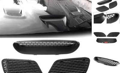 Hood Scoop Vent Compatible with 2015-2018 Dodge Challenger SRT Hellcat & Black