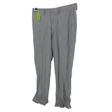 Haggar Pants Men's 36x34 Premium Comfort Stretch Gray Classic Fit Dress