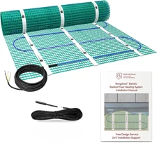Radiant Floor Heating System 3 X 6 Ft. - Electric Heated Floor Mat Provides Fast