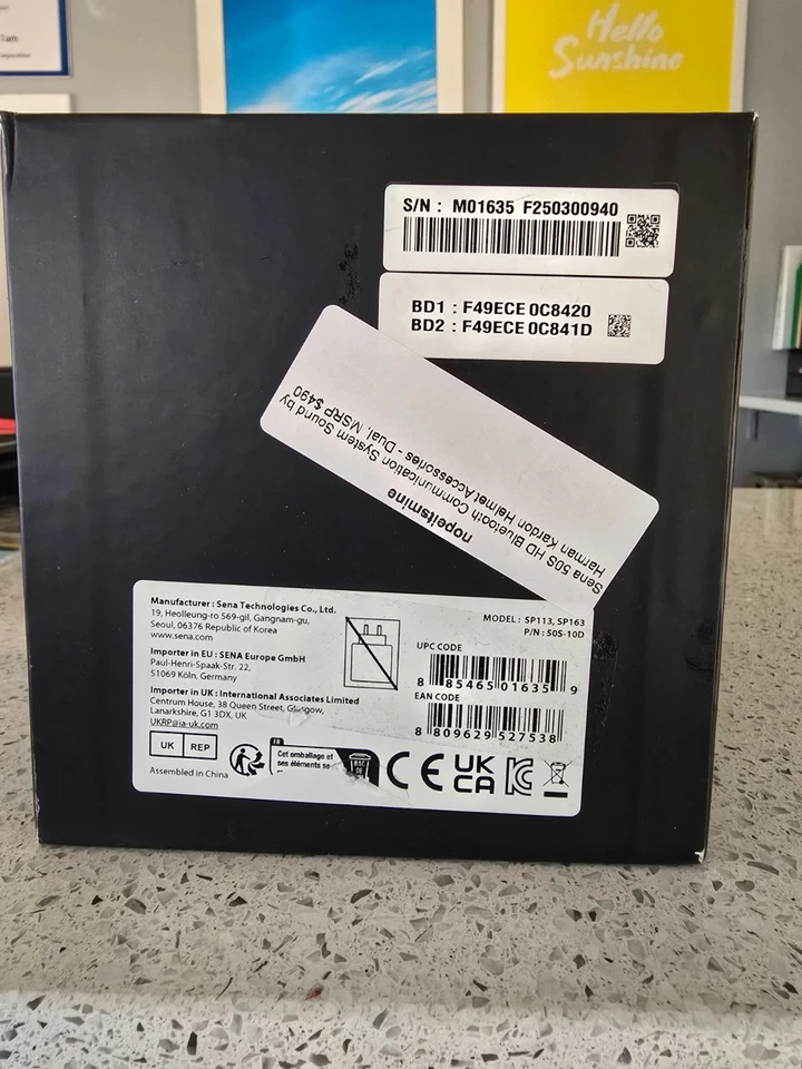 Sena 50S Motorcycle Bluetooth Mesh Intercom System - Headset Only NO ACCESSORIES - Image 3 of 3