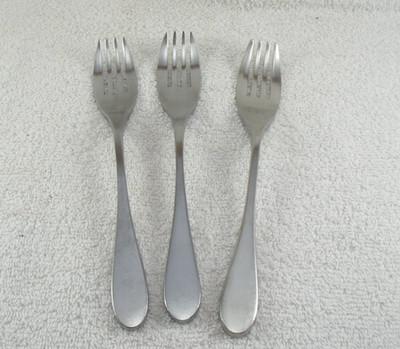 Original Knork Dinner Fork Lot of 3 Matt Satin Stainless Flatware