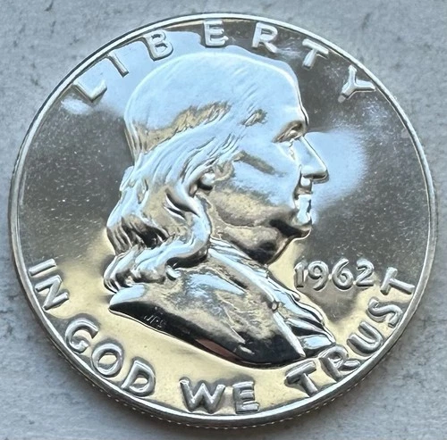 1962 Proof Franklin Half Dollar 90% Silver-INV#8907