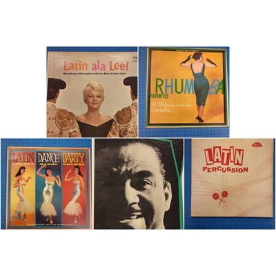 Lot of 5 Latin Vinyl Records LP Mambo Rhumba Cha Cha Tito Puente Peggy Lee