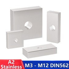 M3 M4 M5 M6 M8 M10 M12 A2 Stainless Steel Square/Rectangle Nuts Thin Type DIN562