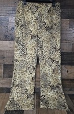 VTG Chino Pants Women 12 Stretch Floral Animal Print Y2K Boho Cottagecore