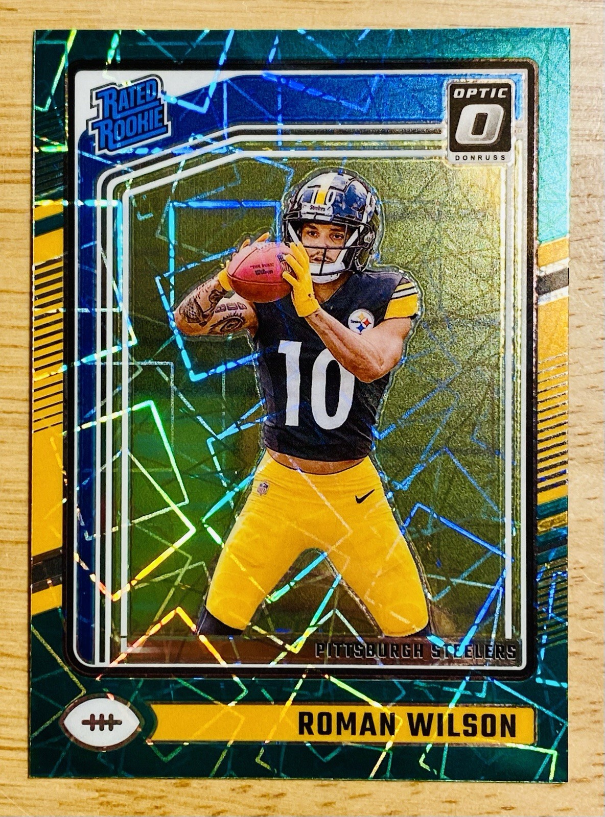 2024 Panini Donruss Optic Roman Wilson Rated Rookie Green Velocity Prizm #285