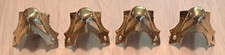 4pcs BRASS Decorative Wood Box Chest Corner Protectors Guard Edge Cover NOS