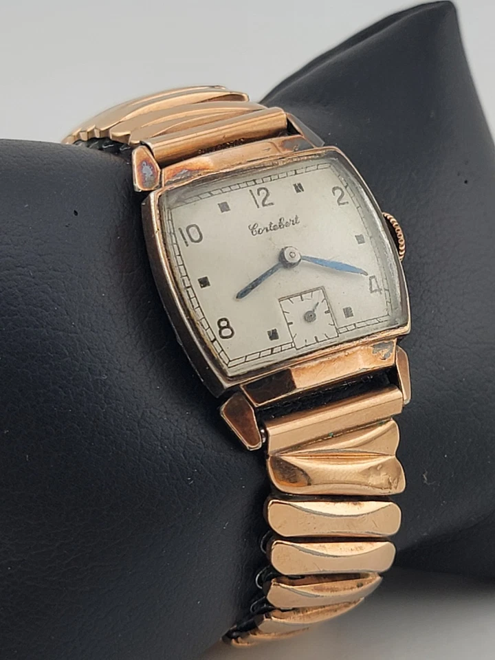 Raro Vintage Cortebert Relógio Mecânico Masculino Rosa com Segunda Mão Funciona Ótimo - Imagem 2 de 4