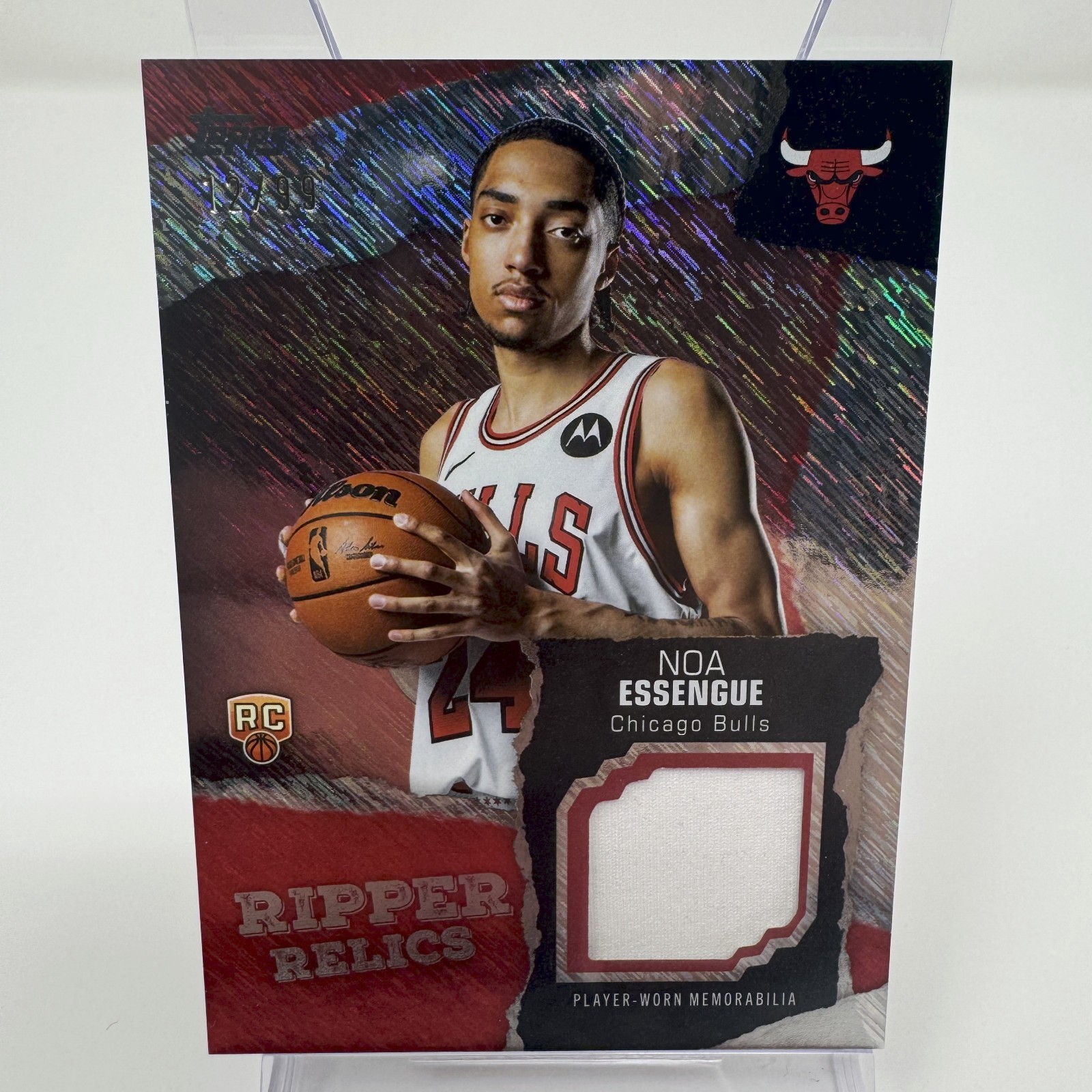 2025-26 Topps Noa Essengue RC Ripper Relics Surge Exclusive /99 Player Worn Mem