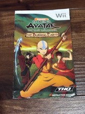 Avatar Last Airbender Burning Earth Nintendo Wii Instruction Manual Only