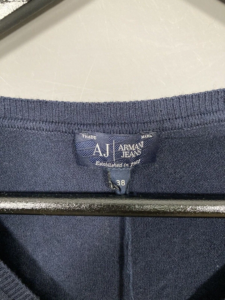 Jersey ARMANI WOOL BLEND - Talla 38 UK10 - Azul Marino - Nuevo Con Etiquetas - Para Mujer’s Foto 2 de 4