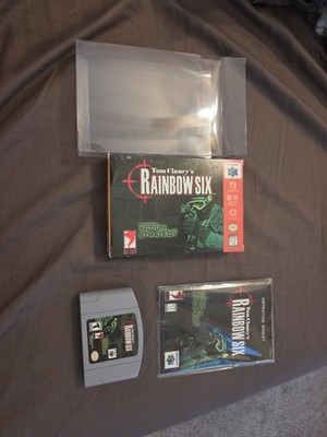 Tom Clancys Rainbow Six N64 CIB Grey Cart Nintendo 64 Sealed Manual Box...