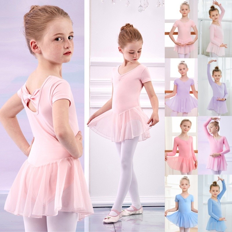 Niñas Niños Vestido de Ballet Baile Gimnasia Leotardo Falda Prendas de Baile Bailarina Conjunto