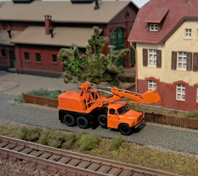 Spur N DDR Tatra 148, UDS-113 Bagger LKW, 1:160, Minitanks, Unbemalt