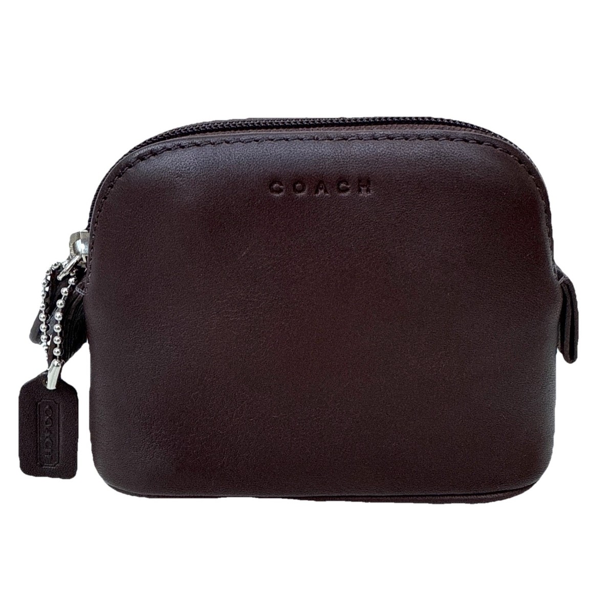 ※ハッピー※ Coach Mahogany Leather Legacy Small Zip Cosmetic Coin Purse Case