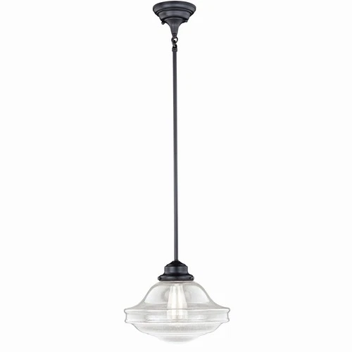 Huntley 1-Light Pendant in Farmhouse and Schoolhouse Style 14.75 Inches Tall - Picture 1 of 13