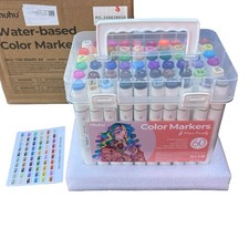 Ohuhu Paper-friendly No Peeling 60 Colors Wat...