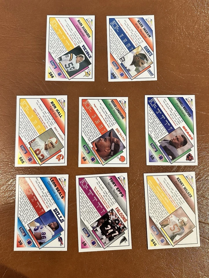 1991 Pacific Football - Ingram, Woolford, Rookie Kenny Walker + More - Image 2 of 2