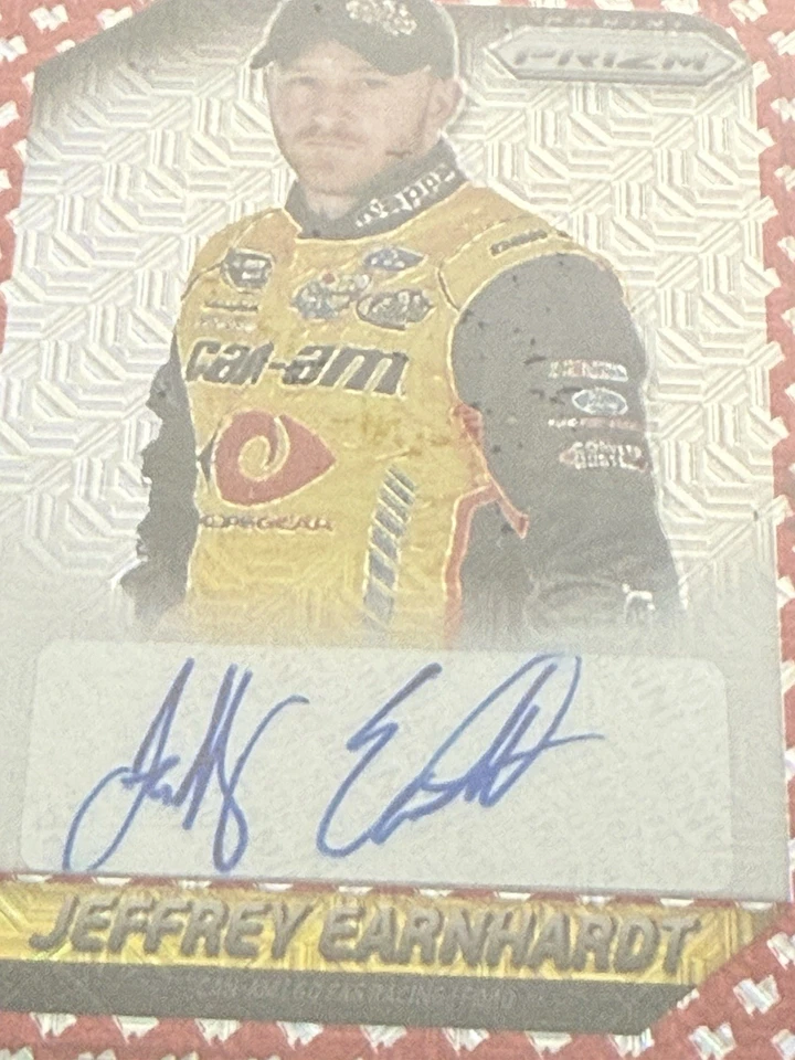2016 Panini Prizm Racing Jeffrey Earnhardt Red Auto 07/50 No. JE - Image 2 of 4