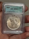 1922 Peace Dollar MS63 ICG (Cracked Planchet)
