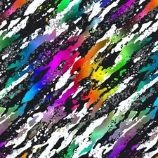 Rip Tear Splash Rainbow - 20" x 38" Hydrographic Film Hydro Dipping