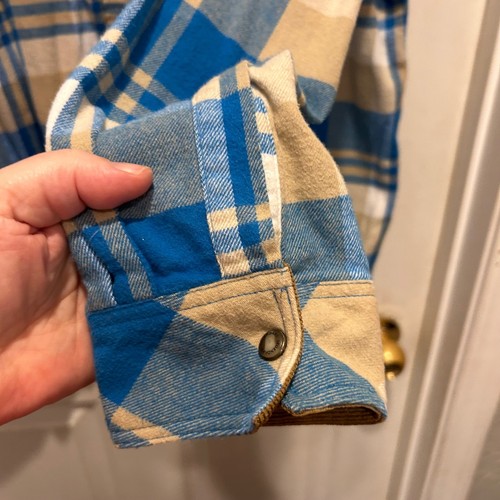 Legendary Whitetails Para Hombres XL Azul Tostado Cuadros Pana Cuello Franela Camisa A Presión - Imagen 6 de 10