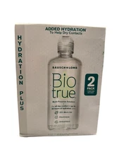 Bio True NEW 2x 10FL oz Bausch + Lomb Hydration Plus Multi-Purpose Solution